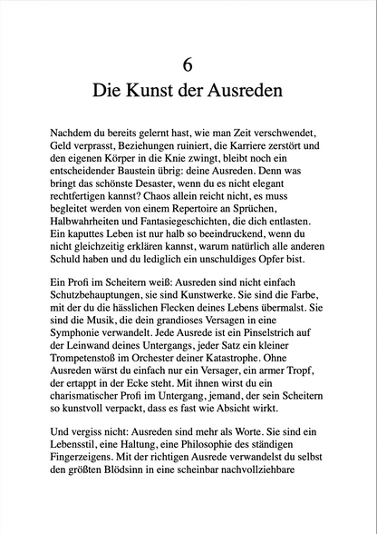 WILLST DU DEIN LEBEN ENDLICH GEGEN DIE WAND FAHREN? - Die nützlichsten Tipps & Strategien für kolossales Scheitern.