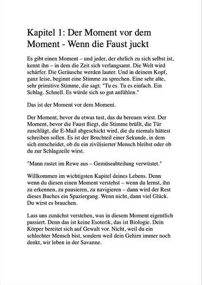 ZEN UND DIE KUNST, DEN LEUTEN NICHT AUF DIE SCHNAUZE ZU HAUEN - Emotionale Selbstkontrolle für Fortgeschrittene