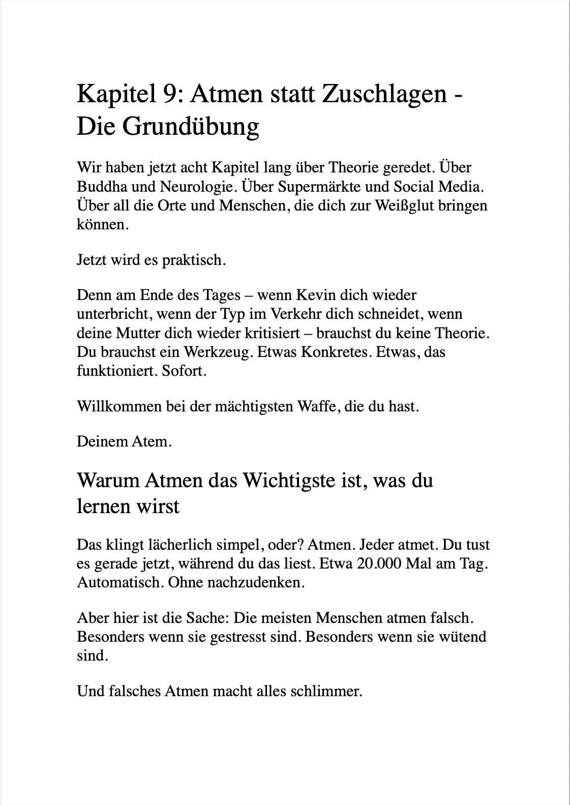 ZEN UND DIE KUNST, DEN LEUTEN NICHT AUF DIE SCHNAUZE ZU HAUEN - Emotionale Selbstkontrolle für Fortgeschrittene