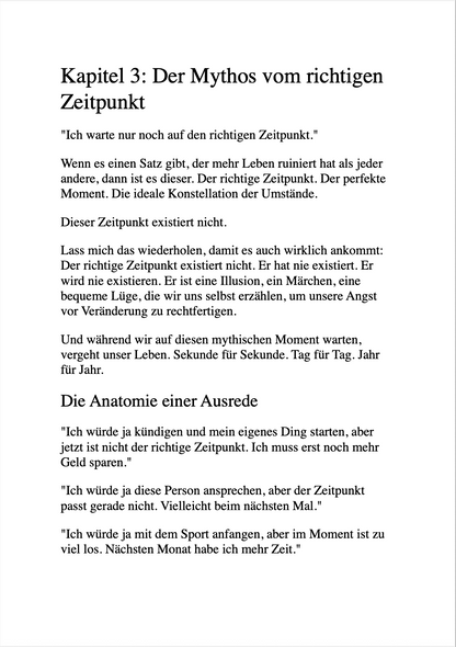 TRÄUM NICHT DEIN LEBEN, SONDERN SCHEISS EINFACH DRAUF
