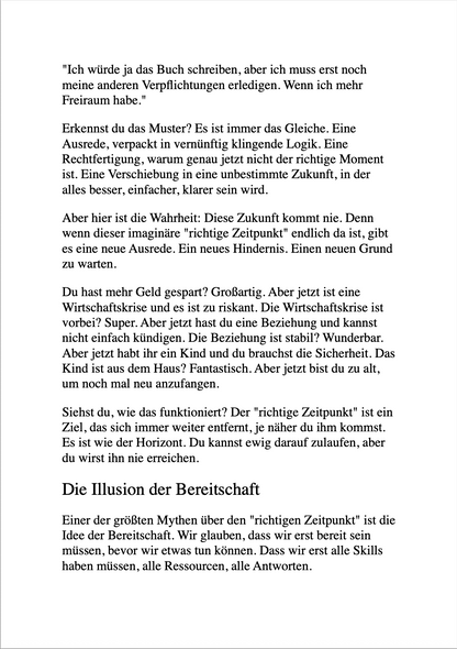 TRÄUM NICHT DEIN LEBEN, SONDERN SCHEISS EINFACH DRAUF