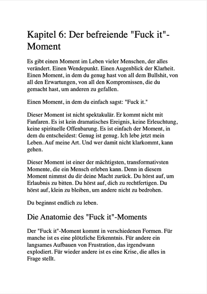 TRÄUM NICHT DEIN LEBEN, SONDERN SCHEISS EINFACH DRAUF