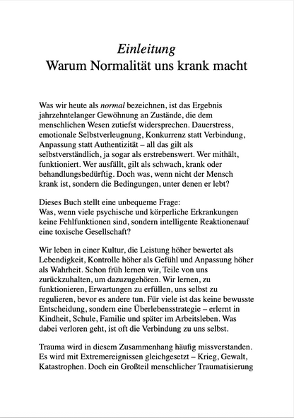 DER MYTHOS DER NORMALITÄT - Trauma und Heilung in einer toxischen Gesellschaft