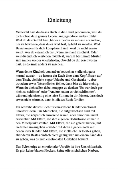 HEILUNG FÜR ERWACHSENE KINDER EMOTIONAL UNREIFER ELTERN