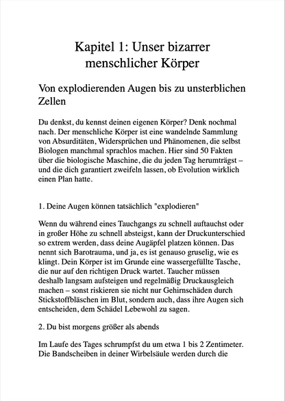 500 WAHRE FAKTEN, DIE NACH BULLSHIT KLINGEN - Verrückte, aber wahre Tatsachen, die deine Freunde schockieren und beeindrucken