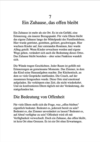LEBEN MIT ERWACHSENEN KINDERN - Loslassen lernen & willkommen bleiben