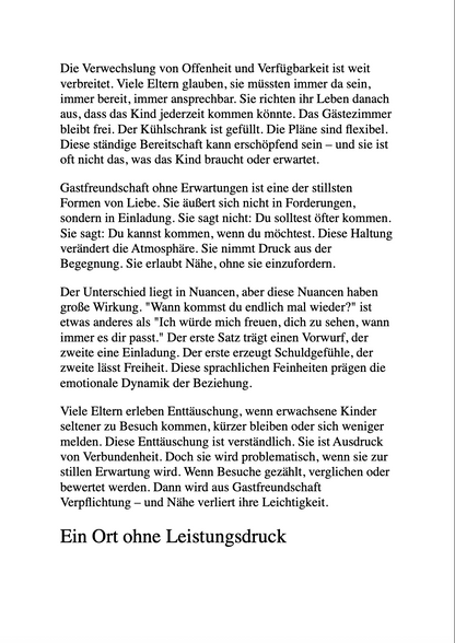 LEBEN MIT ERWACHSENEN KINDERN - Loslassen lernen & willkommen bleiben