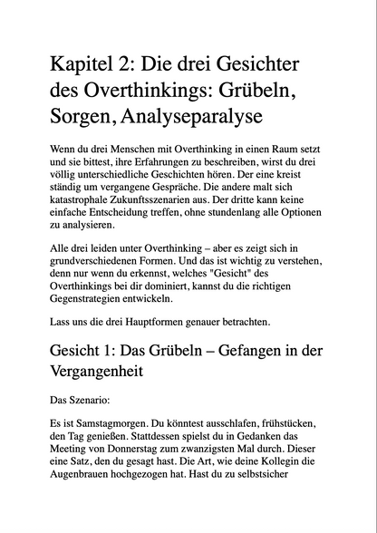 DIE OVERTHINKING-KUR - Der Weg aus dem Gedankenkarousell hin zu Ruhe, Fokus und mentaler Freiheit
