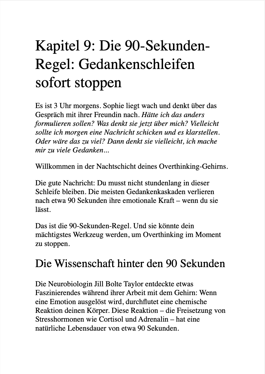 DIE OVERTHINKING-KUR - Der Weg aus dem Gedankenkarousell hin zu Ruhe, Fokus und mentaler Freiheit
