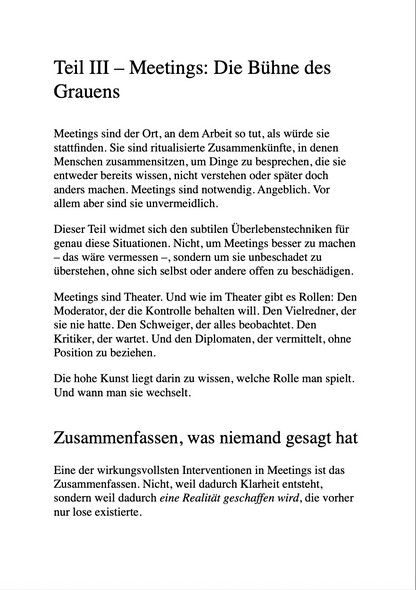 PERSONALABTEILUNG GENEHMIGT: 52 WEGE, DEINEN KOLLEGEN ZU SAGEN, DASS SIE DUMM SIND - Arbeitsalltag. Ohne Weichspüler.