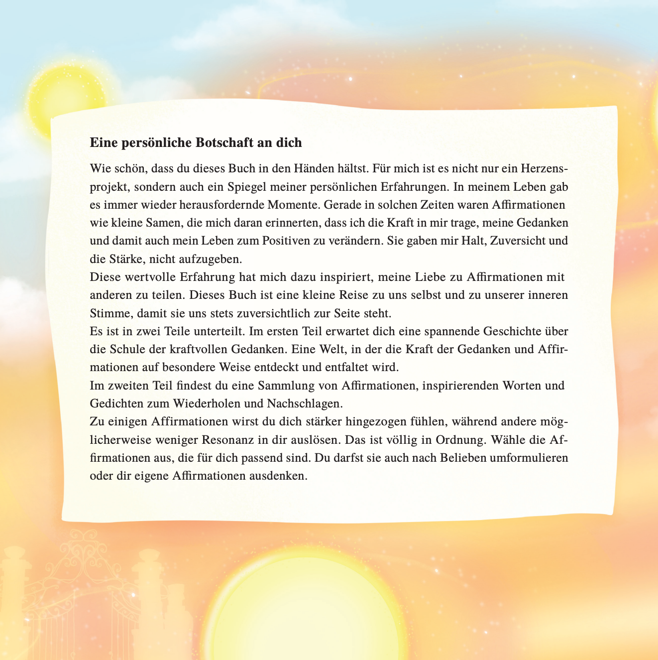 LUCA UND DIE SCHULE DER KRAFTVOLLEN GEDANKEN - Ein Buch über die Kraft der positiven Gedanken — mit 70 gereimten Affirmationen