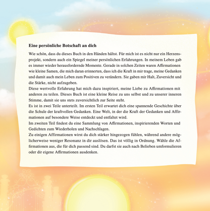 LUCA UND DIE SCHULE DER KRAFTVOLLEN GEDANKEN - Ein Buch über die Kraft der positiven Gedanken — mit 70 gereimten Affirmationen