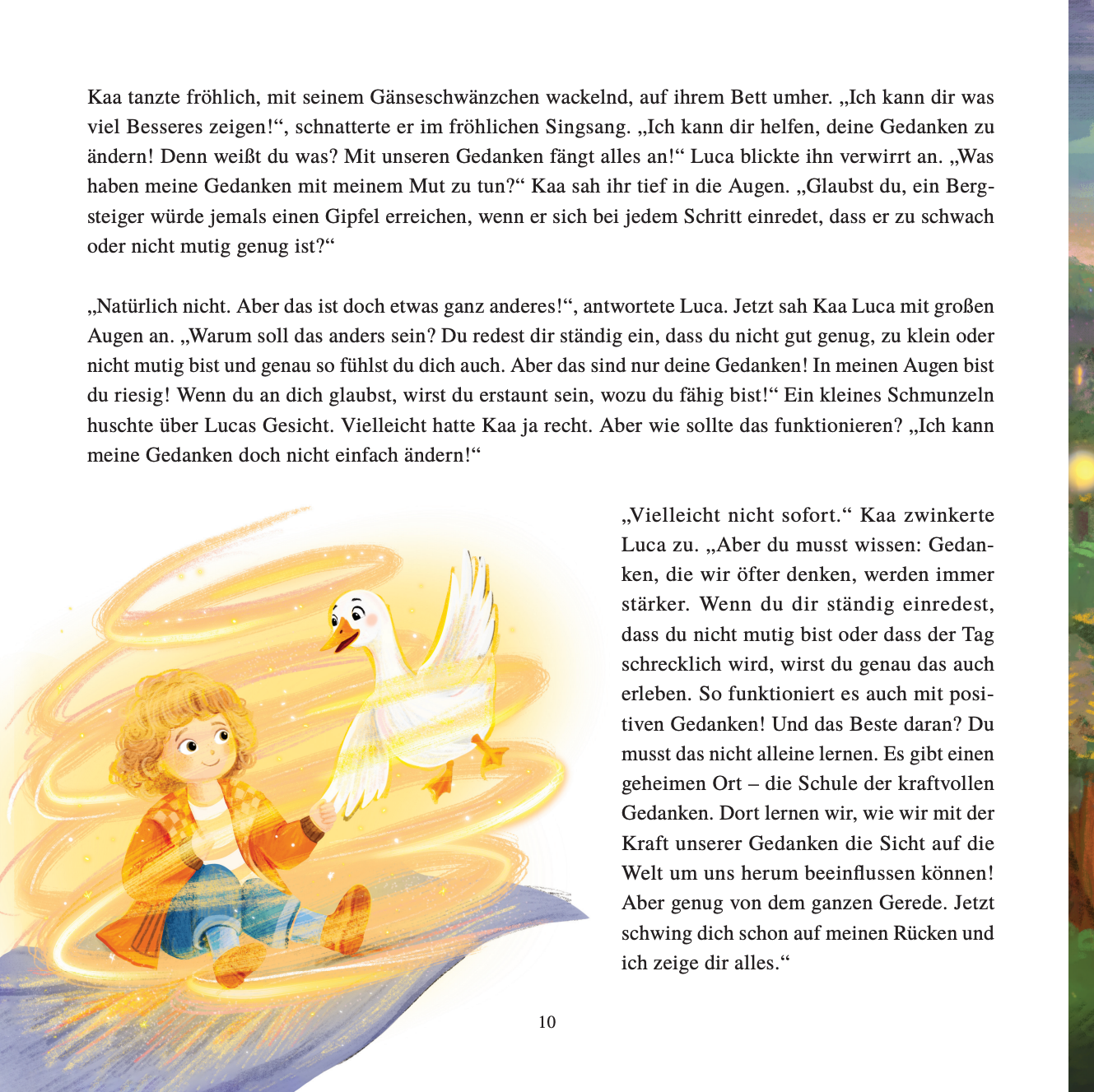 LUCA UND DIE SCHULE DER KRAFTVOLLEN GEDANKEN - Ein Buch über die Kraft der positiven Gedanken — mit 70 gereimten Affirmationen