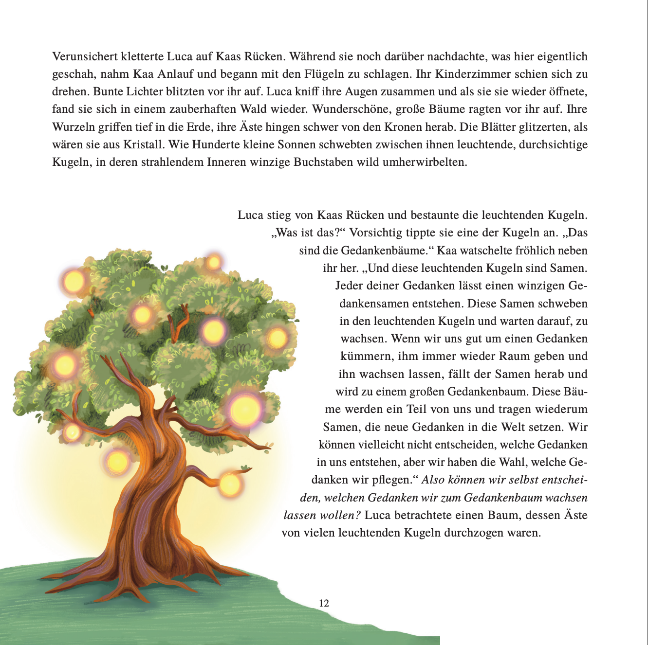 LUCA UND DIE SCHULE DER KRAFTVOLLEN GEDANKEN - Ein Buch über die Kraft der positiven Gedanken — mit 70 gereimten Affirmationen
