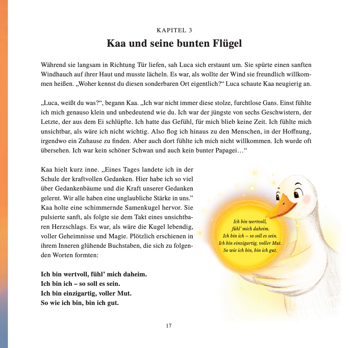 LUCA UND DIE SCHULE DER KRAFTVOLLEN GEDANKEN - Ein Buch über die Kraft der positiven Gedanken — mit 70 gereimten Affirmationen