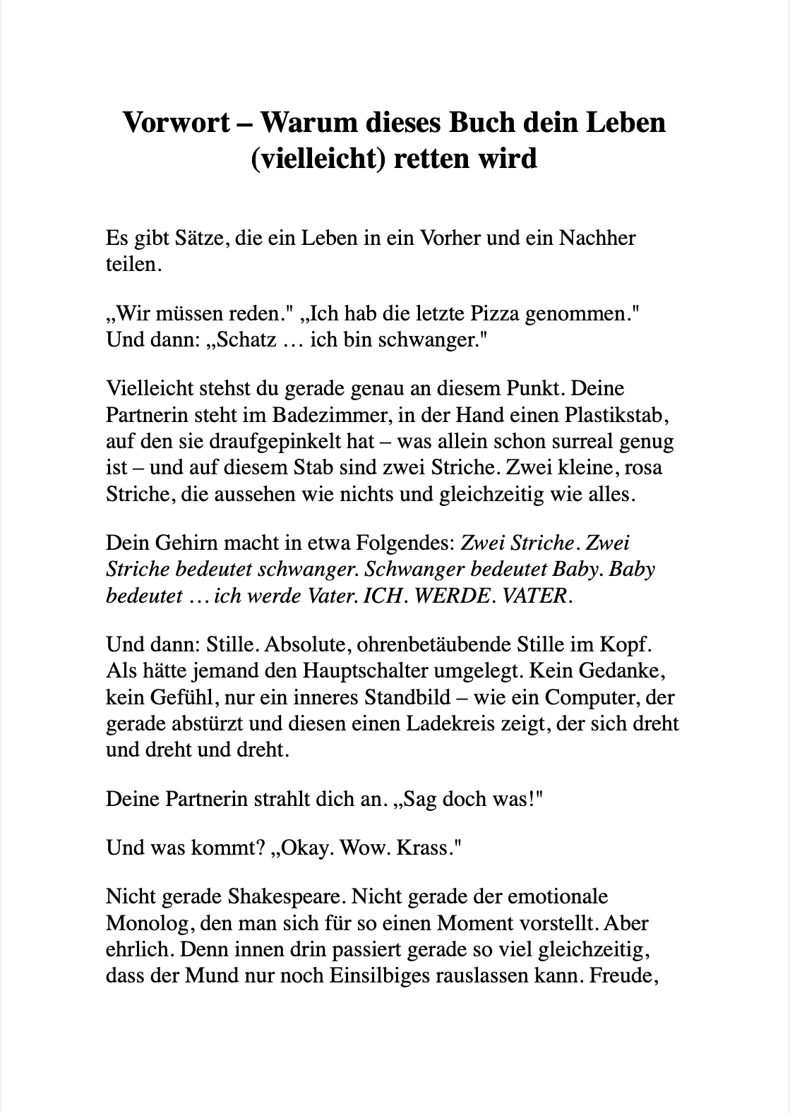SOS, ICH WERDE VATER?! Der (halbwegs) perfekte Survival-Guide für werdende Papas